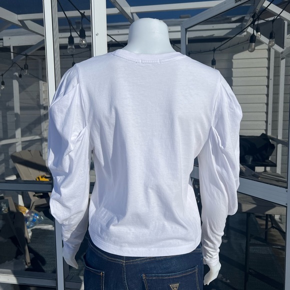 Dynamite XS White Long Puff Sleeve Top - Picture 2 of 4
